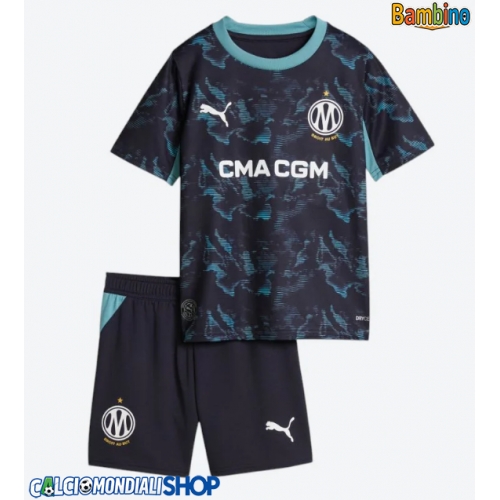 Maglie da calcio Olympique de Marseille Seconda Maglia Bambino 2026-27 Manica Corta + Pantaloni corti)